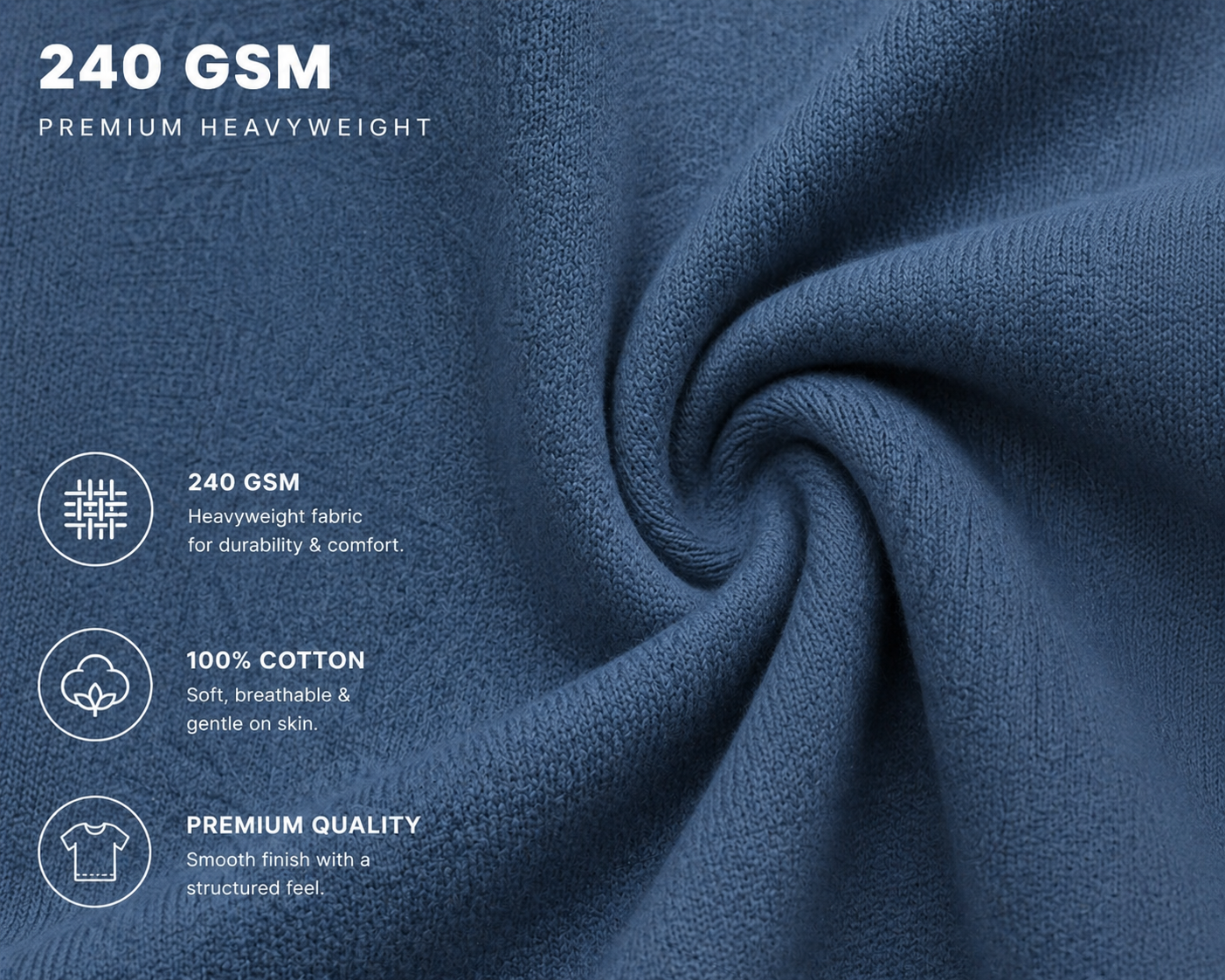 7KINGDOM Teal Blue  Oversized Tee – 240 GSM Premium Cotton