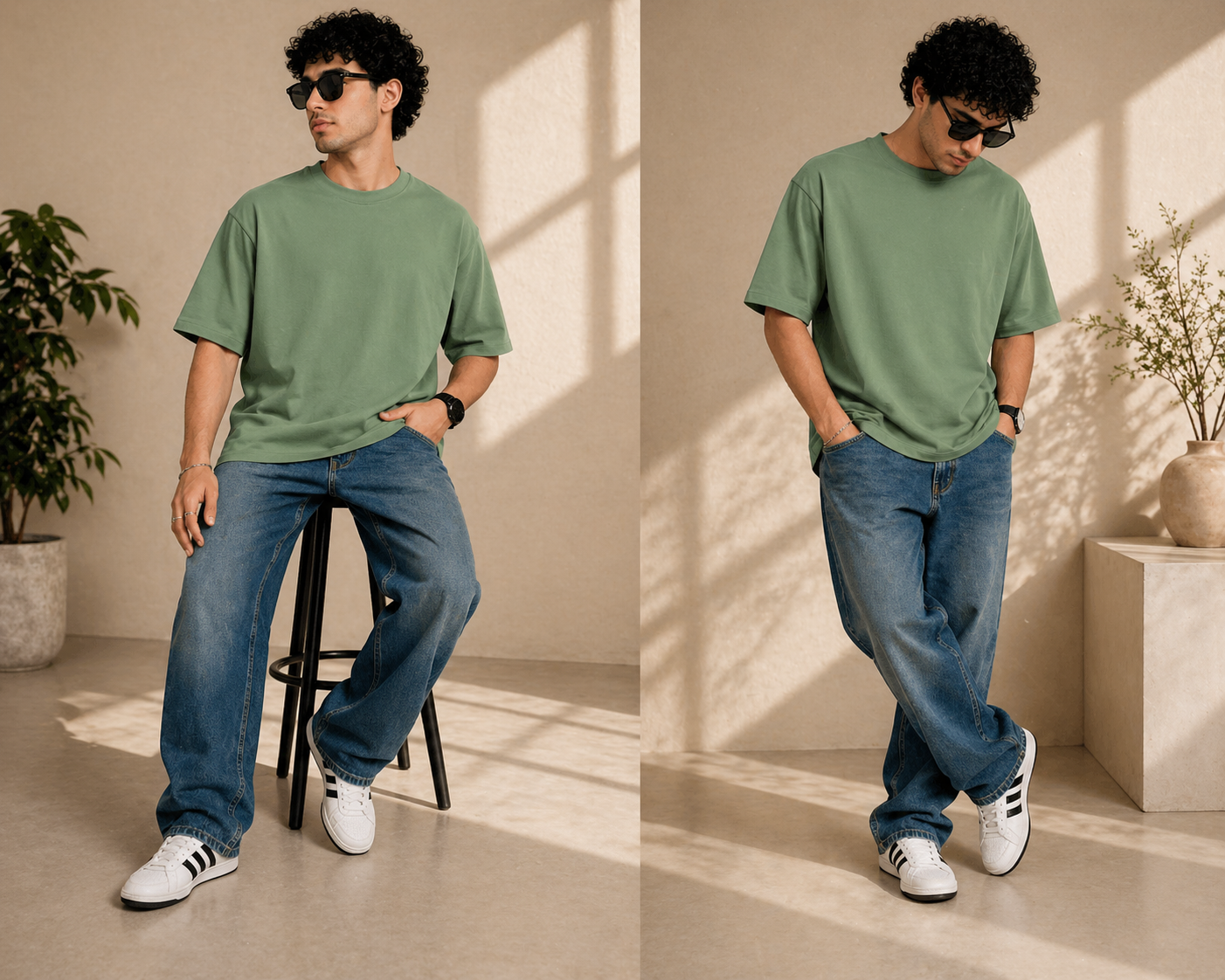 7KINGDOM Pista Green  Oversized Tee – 240 GSM Premium Cotton